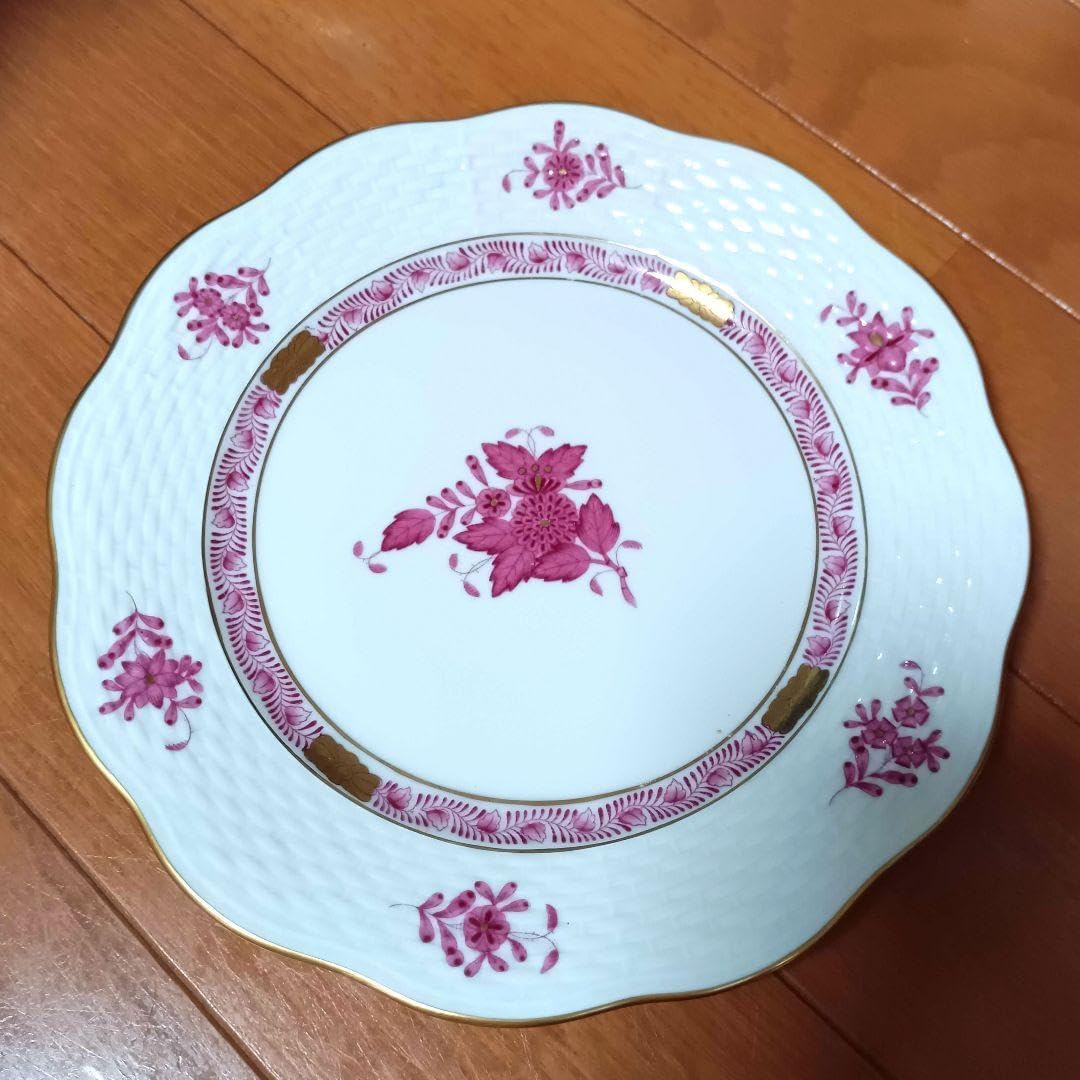 Herend Hungary （ヘレンド 手描きプレート）アポニーピンク Herend Hungary ヘレンド 手描きプレート アポニーピンク Herend